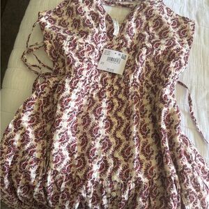 American Eagle Outfitters Red Floral Blouse